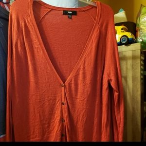 Women's red cardigan XXL